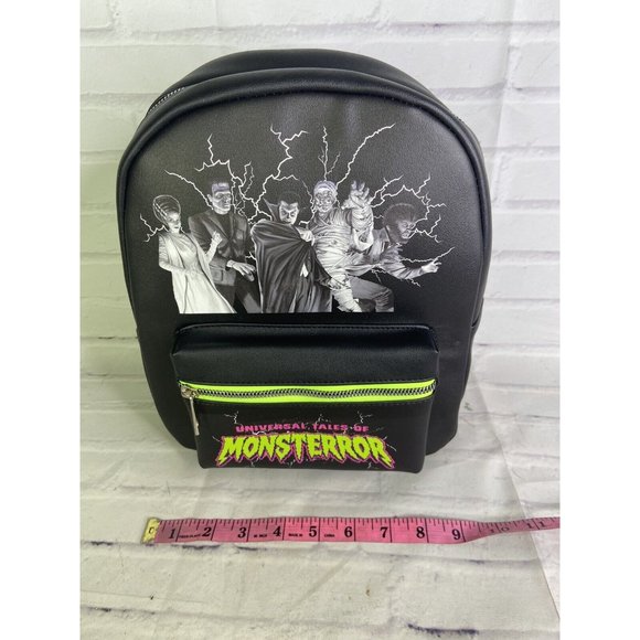 Universal Studios Monsters Monsterror Mini Backpack Bag Dracula Mummy Wolfman - Picture 5 of 11